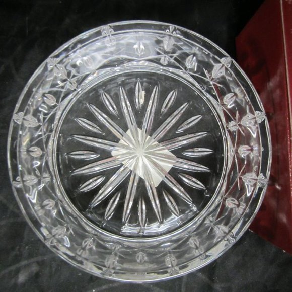 VINTAGE 99 GORHAM LEAD CRYSTAL LADY ANNE WINE BOTTLE COASTER, MADE IN CZECH REPU - Picture 6 of 8
